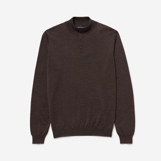 Oliver Sweeney Merino Wool Buttoned Funnel-Neck Jumper - Image 1