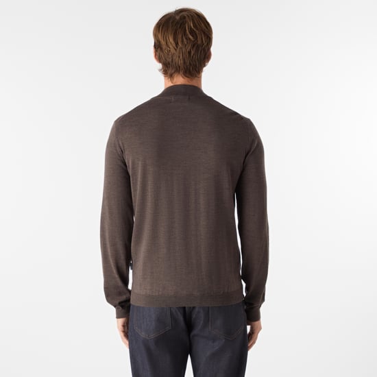 Oliver Sweeney Merino Wool Buttoned Funnel-Neck Jumper - Image 3