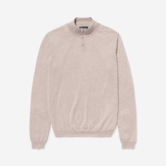 Oliver Sweeney Merino Wool Buttoned Funnel-Neck Jumper - Image 1