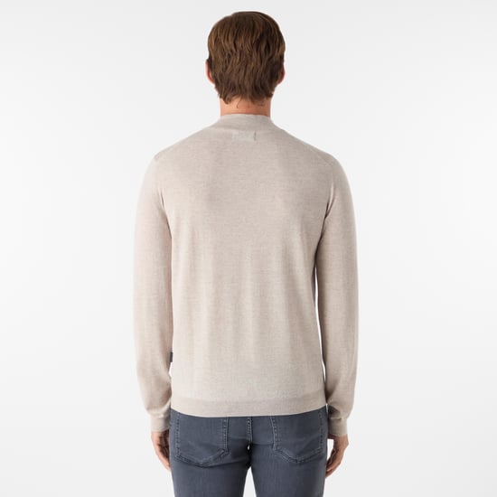 Oliver Sweeney Merino Wool Buttoned Funnel-Neck Jumper - Image 3