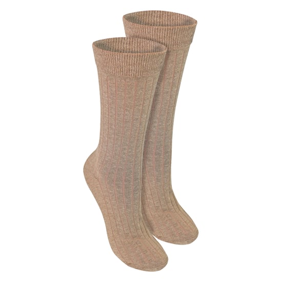 2 Pairs Ladies Organic Cotton Camel Wool Socks - Warm Comfort for Everyday Wear - Image 3