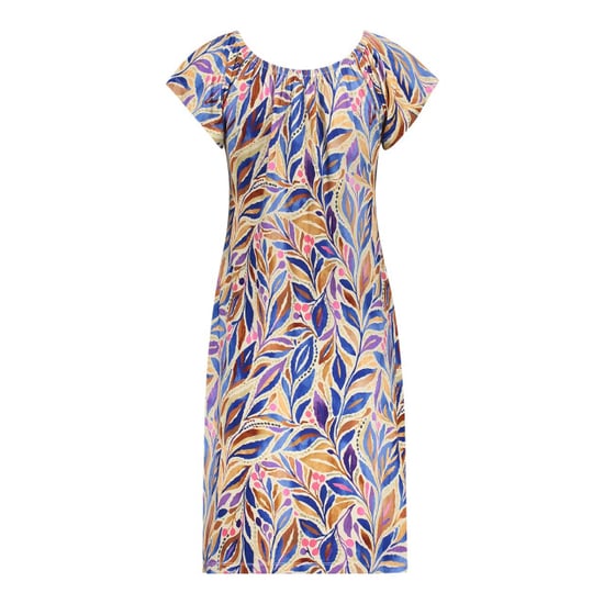Geisha 67422-60 may 815 dress elastic shoulder jersey aop pr.02-26-2 indigo/purple - Image 1
