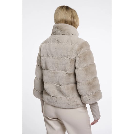 Rino & Pelle Feline.7002611 rino en pelle jacket h rib cuffs birch - Image 3