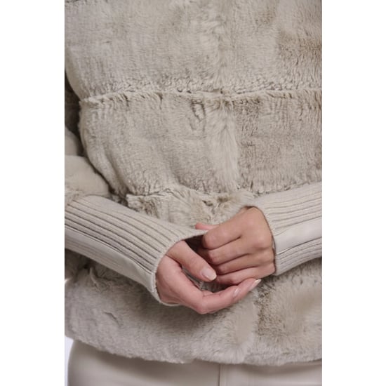 Rino & Pelle Feline.7002611 rino en pelle jacket h rib cuffs birch - Image 4