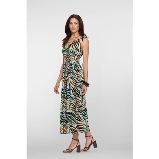 Geisha 67425-60 mila 775 dress smock jersey aop pr.03-26-2 brown/green - Image 2