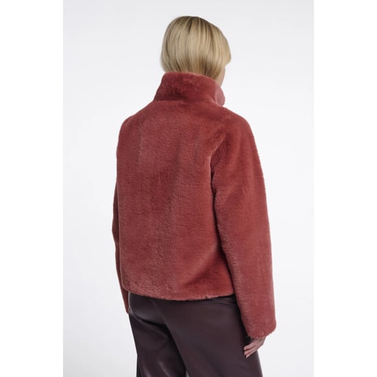 Rino & Pelle Vie.7002611 rino en pelle single breasted faux fur jacket antique rouge - Image 3