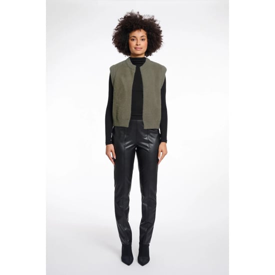 Rino & Pelle Elona.5002611 rino en pelle short waistcoat green ash - Image 2