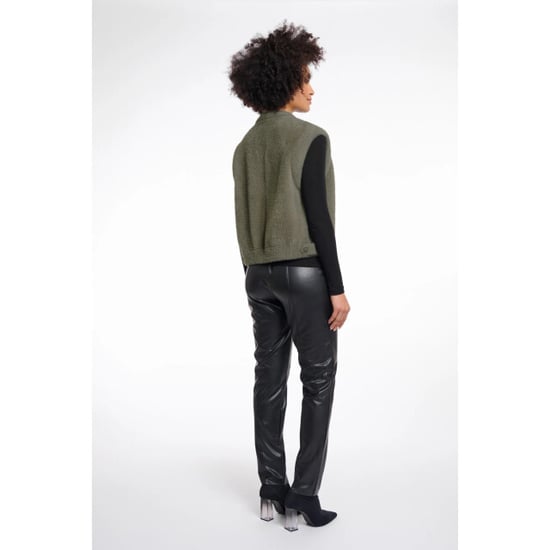 Rino & Pelle Elona.5002611 rino en pelle short waistcoat green ash - Image 3