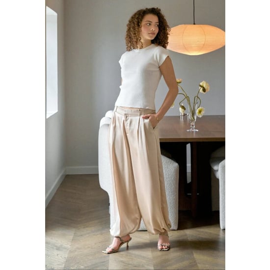 Neo Noir fayla drapy satin balloon pants 167418 125 dark sand - Image 2