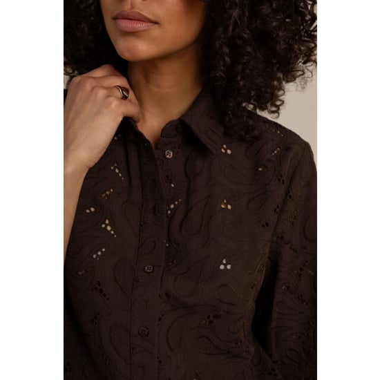 Studio Anneloes nyra broderie blouse 13997 8700 espresso - Image 4