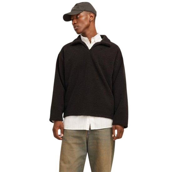 Jack And Jones Heren-sweatshirt met lange mouwen van teddyfleece (Chocolade) - Image 1