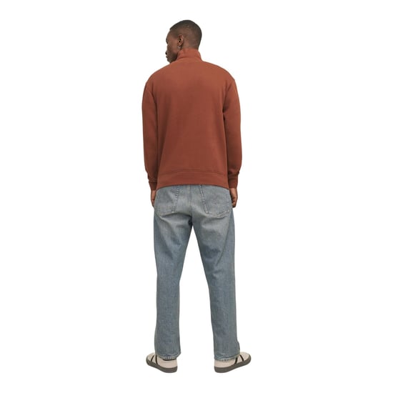 Jack And Jones Heren Originals Studio-sweatshirt met halve rits (Brandy) - Image 2