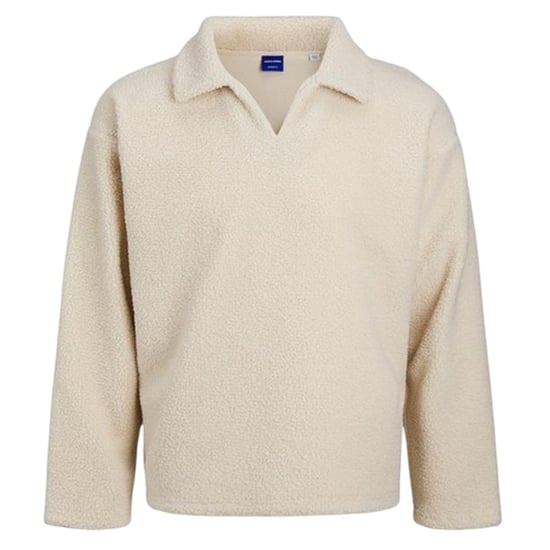 Jack And Jones Heren-sweatshirt met lange mouwen van teddyfleece (Havermout) - Image 1