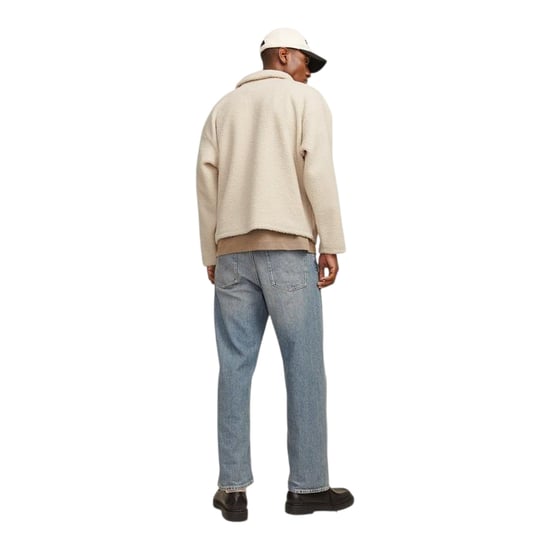 Jack And Jones Heren-sweatshirt met lange mouwen van teddyfleece (Havermout) - Image 2