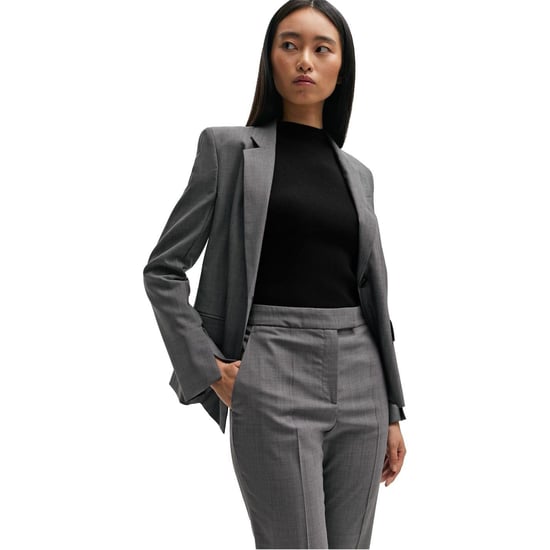 Boss Slanke broek met rechte pijpen voor dames (Grijs) - Image 4
