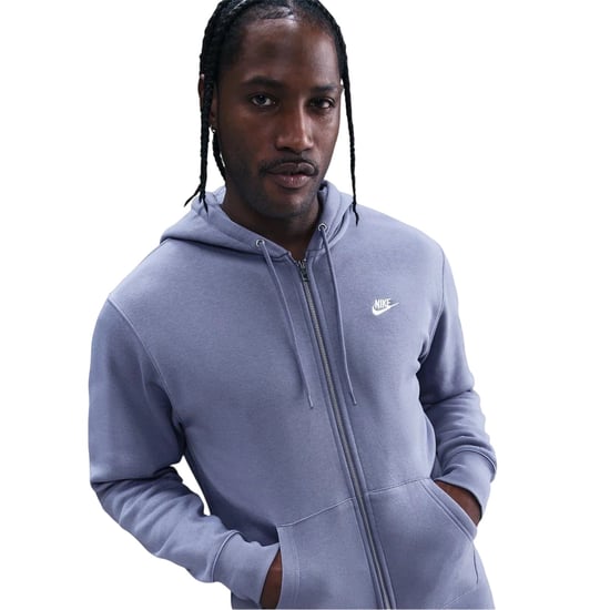 Nike Huvtröja med hel dragkedja för herr från Sportswear Club (Indigo) - Image 3