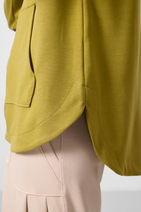 Oversized Hooded Lange Mouw Zip Tuniek Top - Image 4