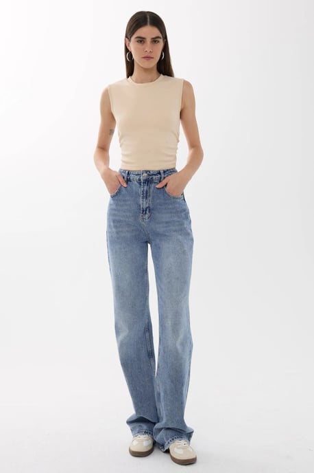 Solid Rynkad Blus - Image 4