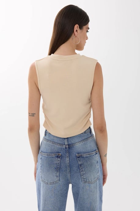 Solid Rynkad Blus - Image 6