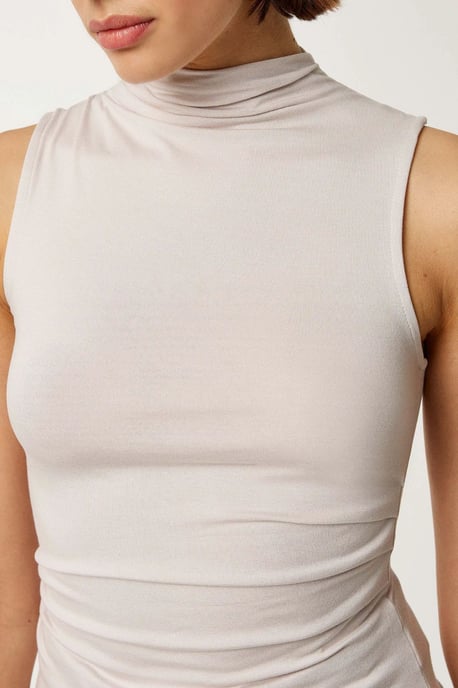 Mouwloze Drapé Blouse - Image 5
