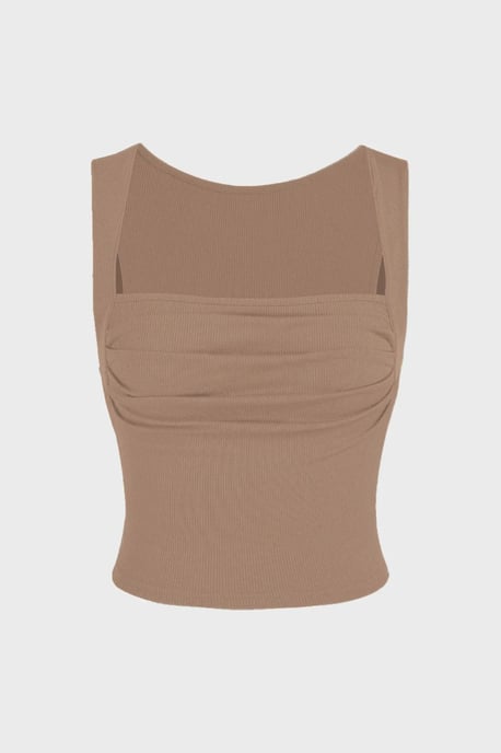 Gerimpelde Blouse met Vierkante Hals - Image 1