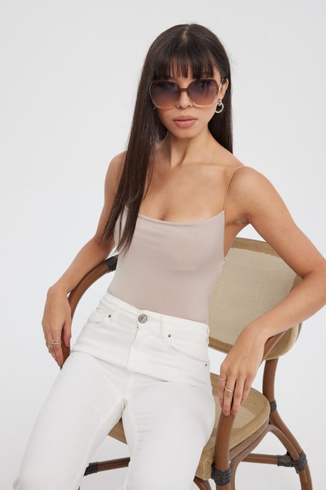 Spaghetti Strap Ruched Cami Top - Image 1