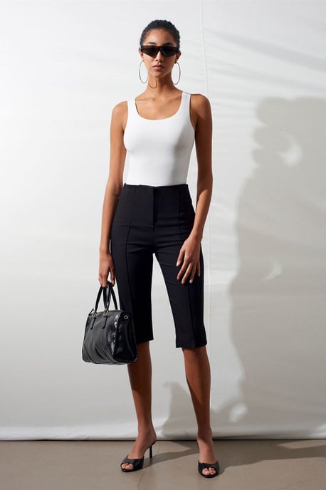Aansluitend Mouwloze Katoenmix Cami Blouse - Image 2