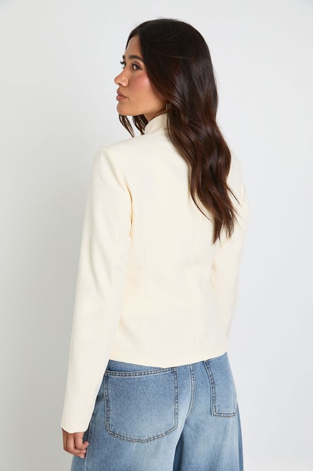 Trim Detail Fitted Blazer - Image 2