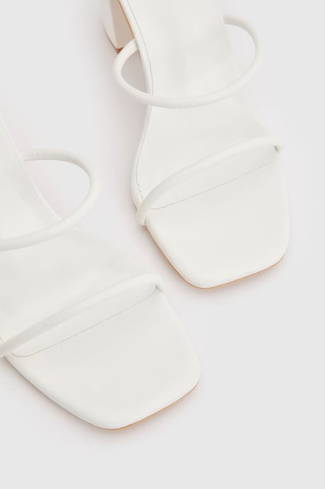 Triple Strap Block Heel Sandals - Image 5