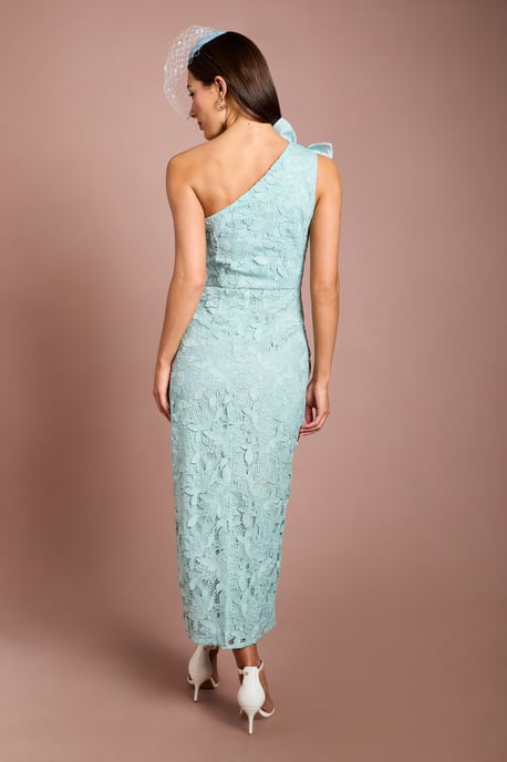 Lisa Tan One Shoulder Bow Detail Midi Dress - Image 3