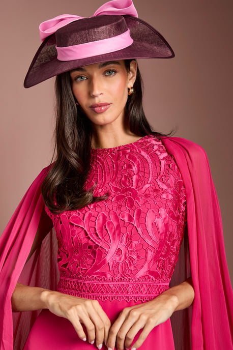 Lisa Tan Cape Sleeve Lace Midi Dress - Image 4