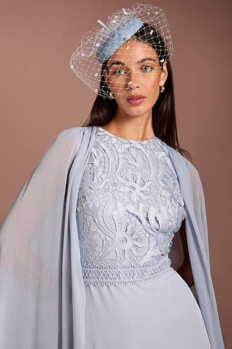 Lisa Tan Cape Sleeve Lace Midi Dress - Image 4
