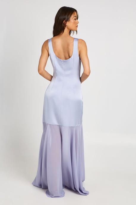 Tall Square Neck Full Skirt Mini Dress - Image 2