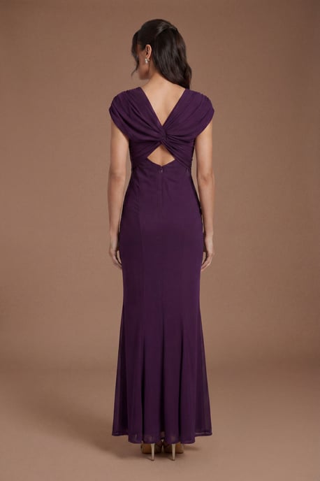 Wrap Front Contour Collective Bridesmaid Dress - Image 3