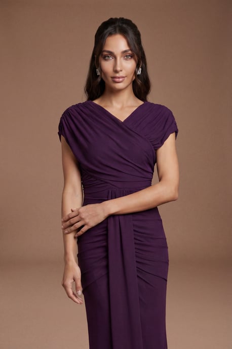 Wrap Front Contour Collective Bridesmaid Dress - Image 4