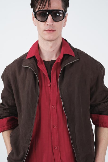 Herrens enhetliga Tencel- och linväst med jackkrage - Image 4