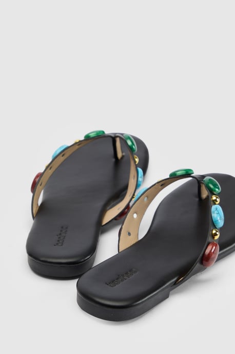 Beaded Detail Flip Flops - Image 4