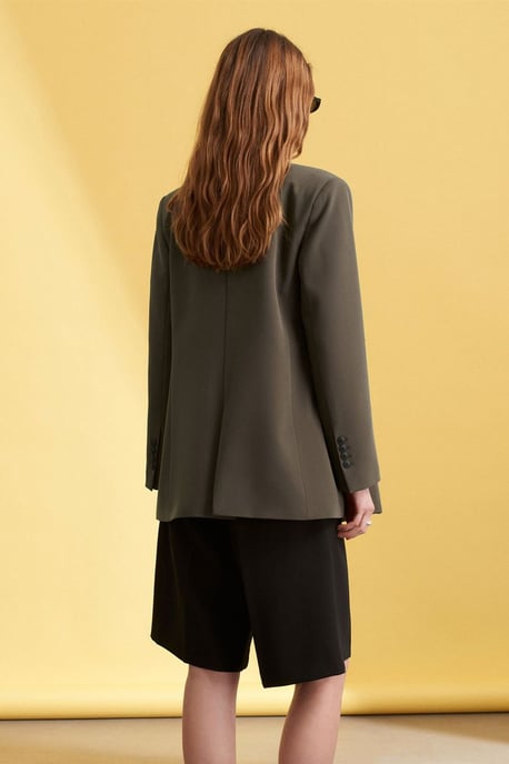 Lång Crepe Blazer Jacka - Image 2