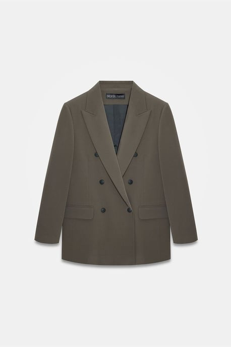 Lång Crepe Blazer Jacka - Image 5