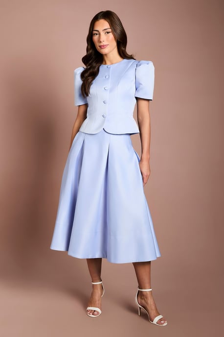 Short Sleeve Button Through Fitted Jacket - Image 1