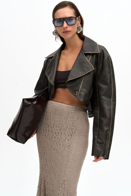 Carnas Faux Leather Jas - Image 2