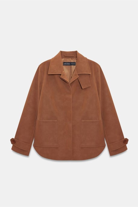 Kvinnors Falsk Sufj Jackets med Knappar - Image 5