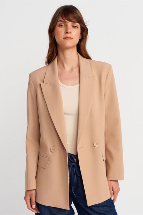 Lång Crepe Blazer Jacka - Image 1