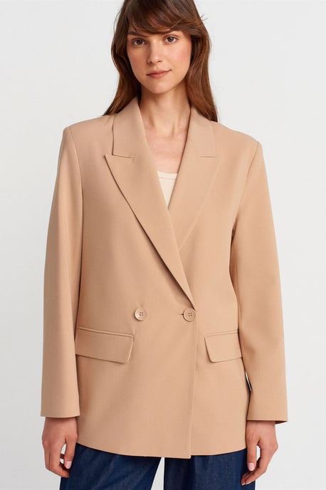 Lång Crepe Blazer Jacka - Image 3