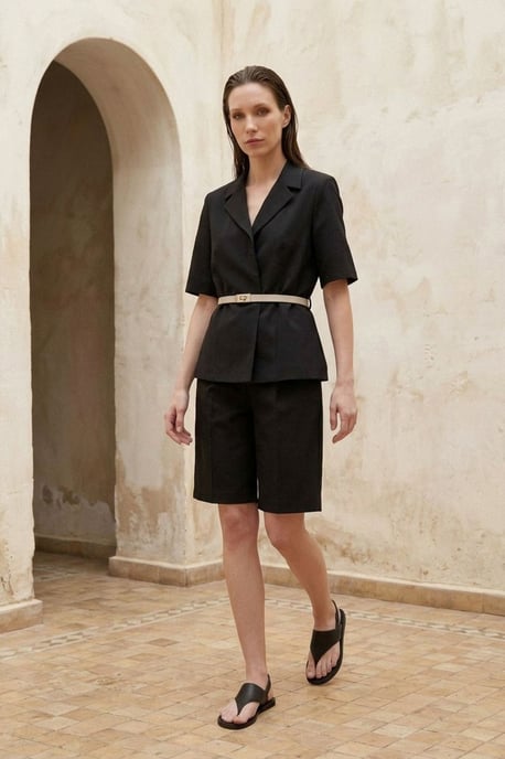 Geknoopte getailleerde blazer met sjalkraag - Image 5