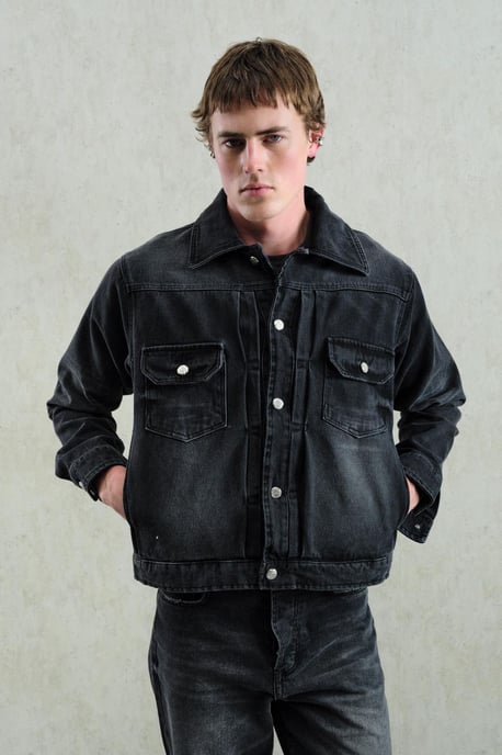 Jeansjacka med fickor - Image 3