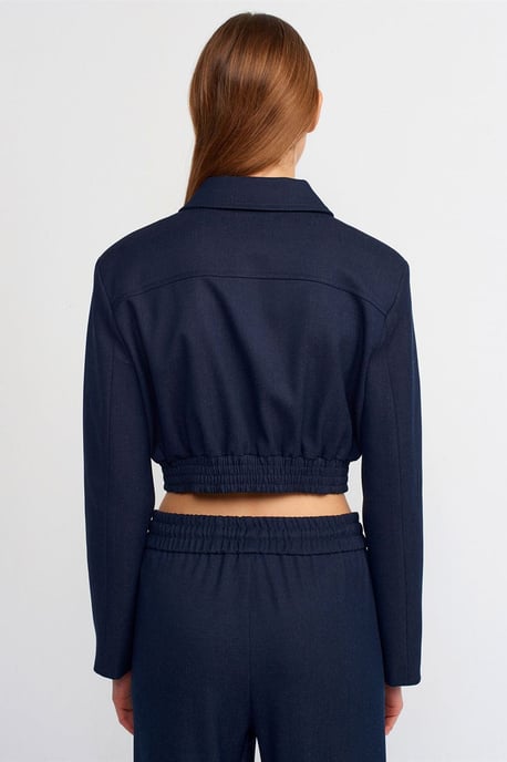 Cropped Crepe Bomberjacka - Image 2