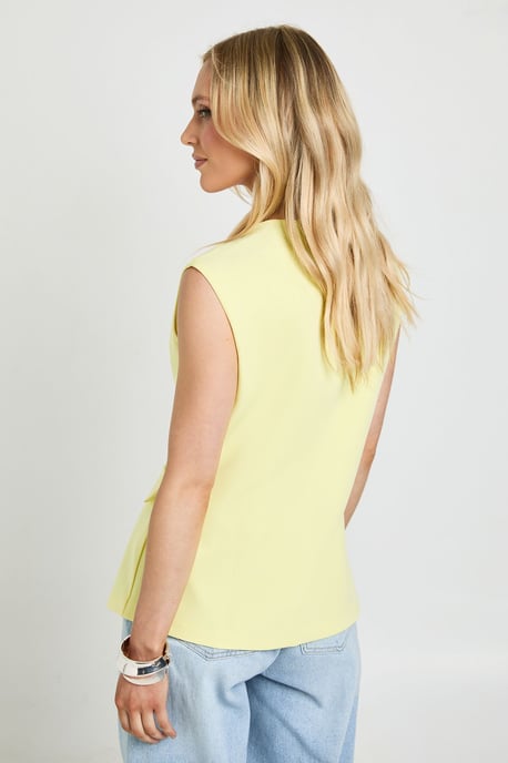 Petite V-Neck Pocket Detail Waistcoat - Image 2