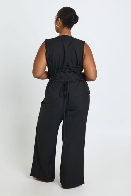 Plus Lace up Back Waistcoat - Image 2