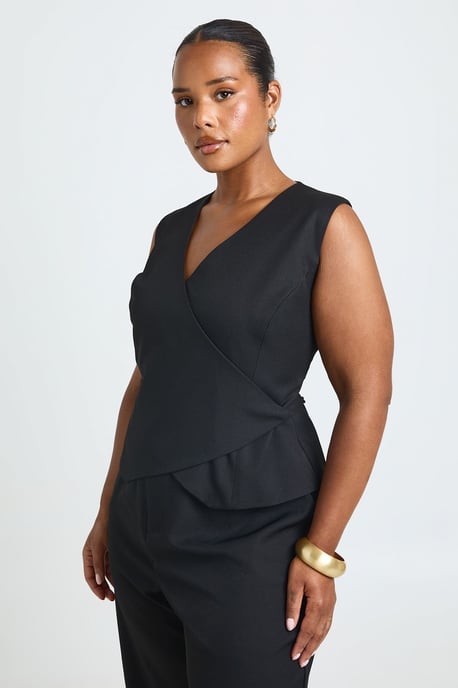 Plus Lace up Back Waistcoat - Image 3